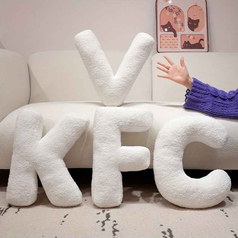 White Creative DIY Letter Throw Pillow Combine the Letters You want Freely Soft Throw Pillows Sofa Cushion Good Home Decoration Items Dress up as You Want A Creative and Wonderful Item for A Festival or Birthday Halloween And