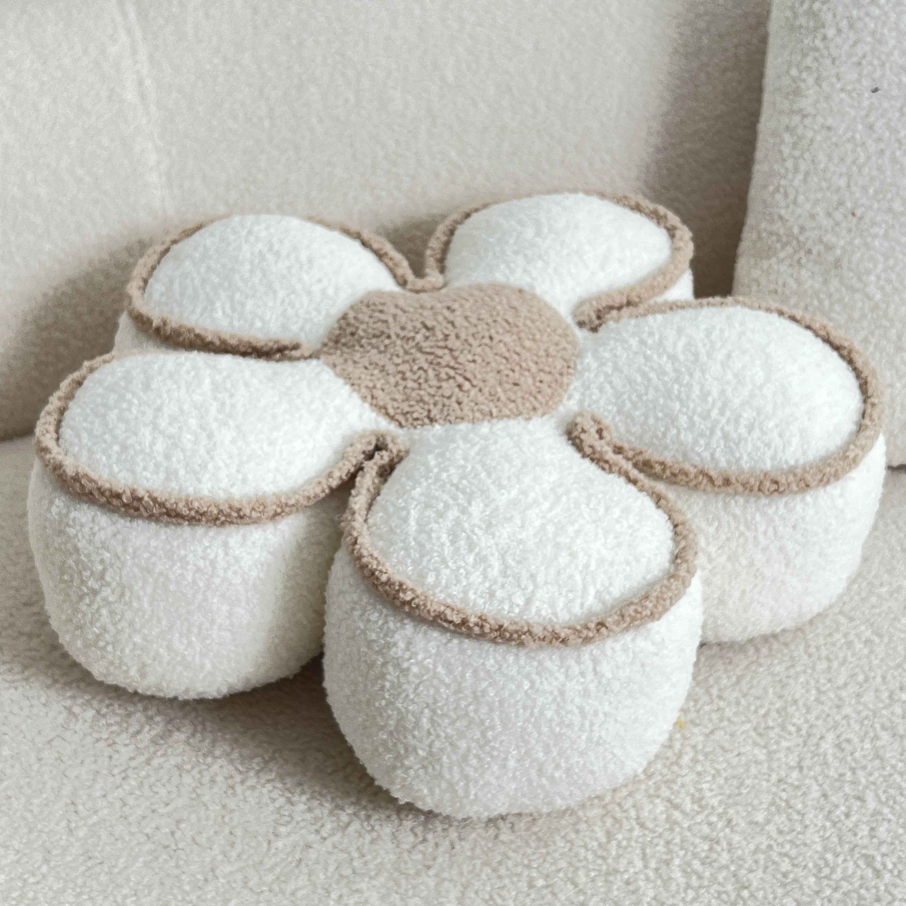 Chic Geometric Flower Throw Pillow - Soft, Washable Polyester Cushion for Bed & Sofa Decor