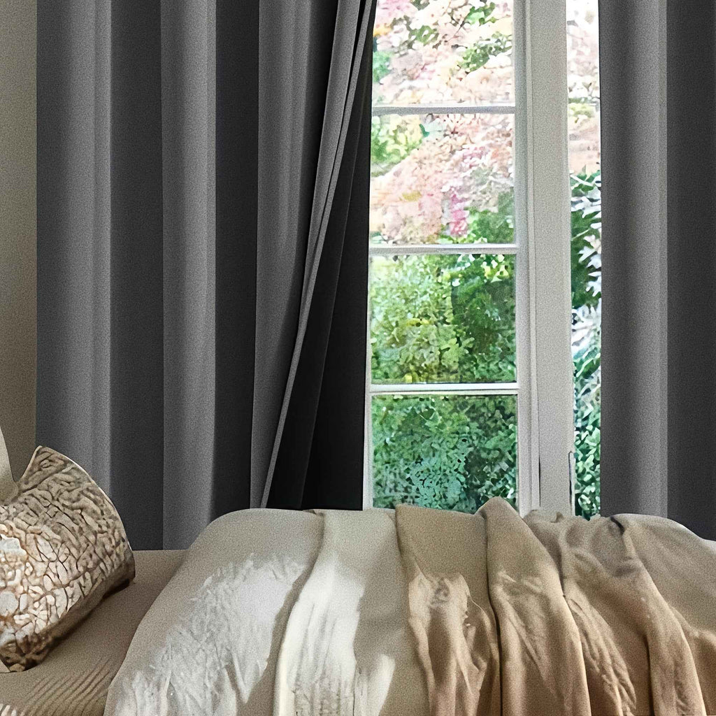 4pcs 100% Blackout Curtain Set with Grommet Top, Sun Protection, Privacy, Insulation, and Noise Reduction – Suitable for Bedrooms, Living Rooms, Dining Areas, and Various Home Decorations