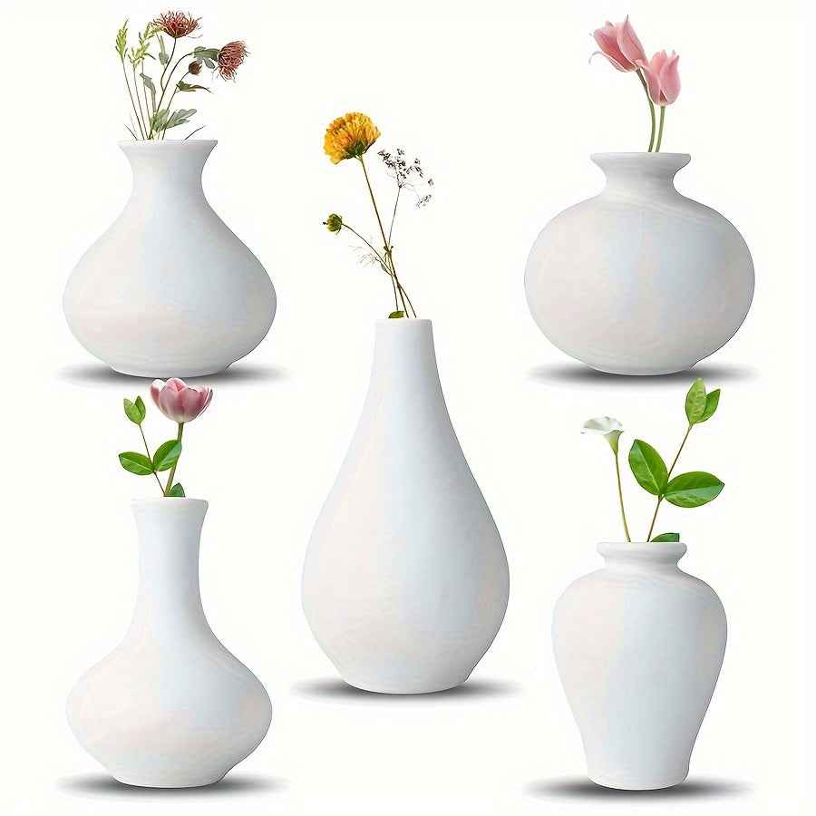 Ceramic Bohemian Vase Set, Modern Minimalist Home Flower Arrangement Bottles, Artistic Base-Shaped Decor for Office, Bedroom, Living Room Tabletop, Ideal for Friends, Birthday, Wedding, Housewarming, Christmas Gift