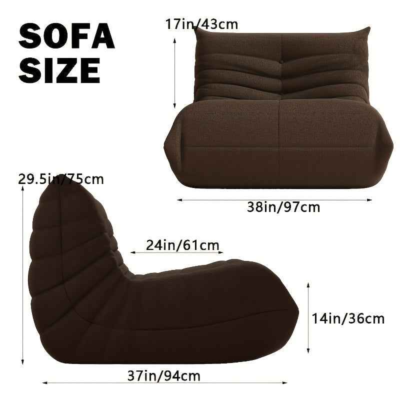 Adult Lazy Sofa, Memory Foam Sofa, Floor Chair, Soft and Comfortable Lazy Sofa, Suitable for Bedroom, Living Room, Office, Study, Cozy Seating, Multipurpose Chair, Spacesaving Design, Soft Seating, Easy Maintenance, Comfortab