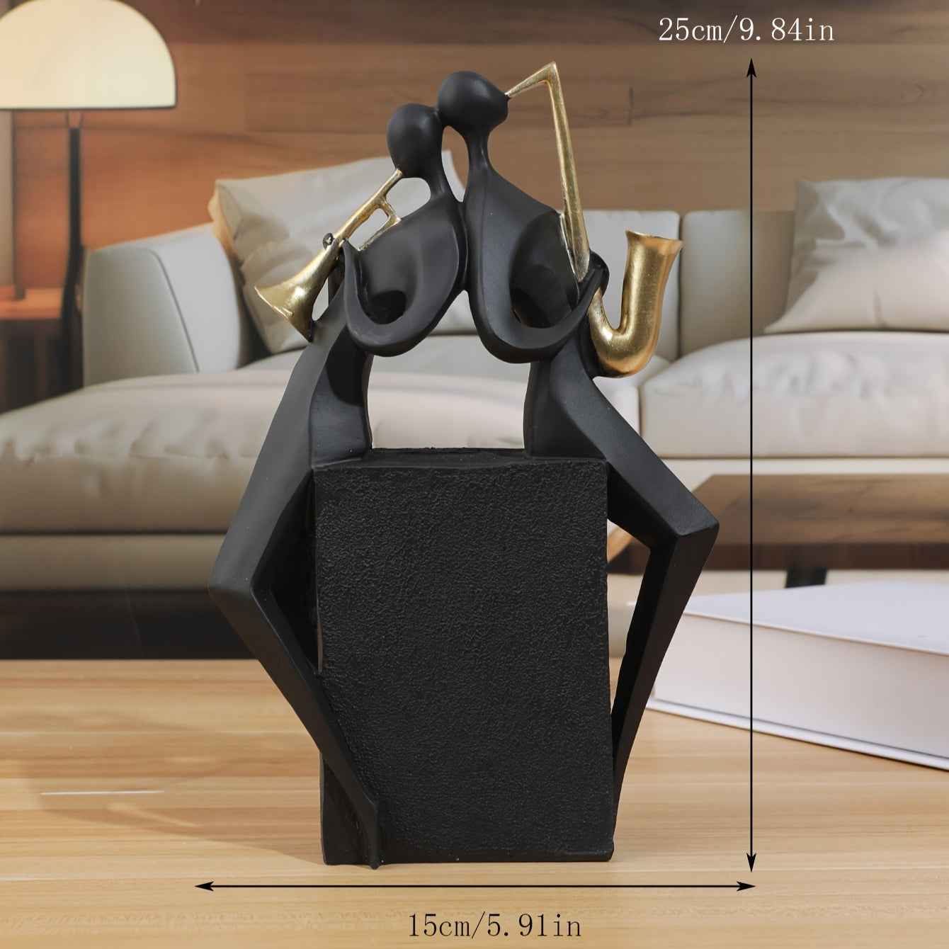 Abstract Art Double Playing Statue Decoration, Creative Resin Craft