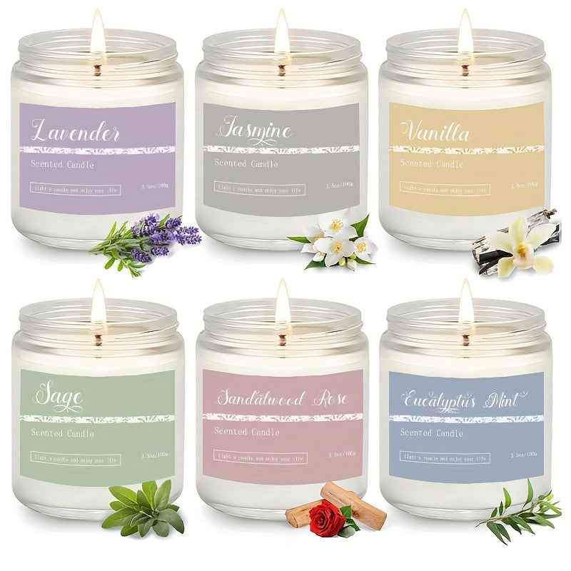 1pc/6pcs Home Fragrance Candle Gift Set, Lavender Candle, 37.8oz 300-Hour Long-Lasting Candle, Birthday, Valentine'S Day, Christmas, Anniversary Present