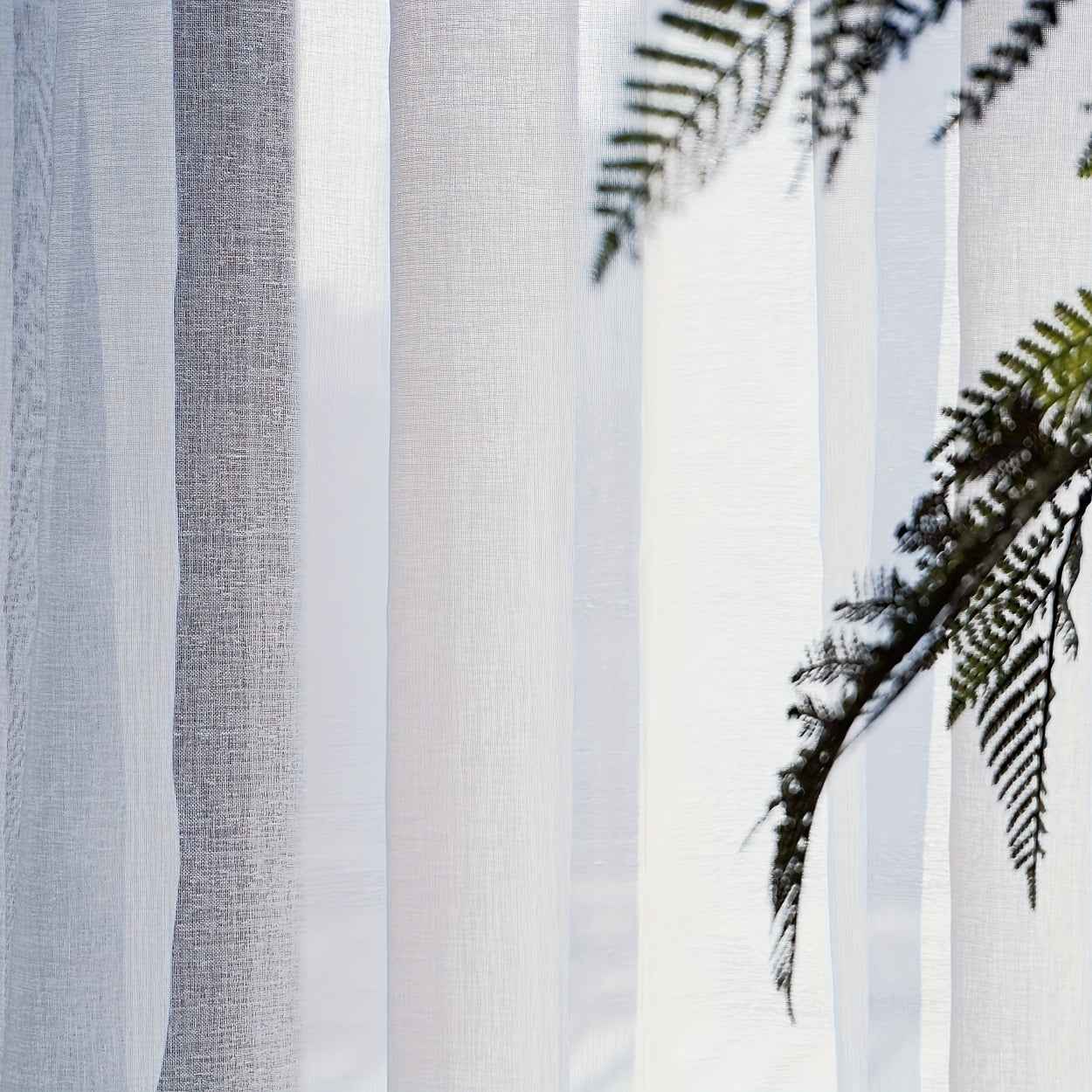 4pcs set, pure white breathable and lightweight curtains with a good drape effect for spring/summer, featuring top rod pocket design. Suitable for European and Middle Eastern markets, the fabric is comfortable and breathable,