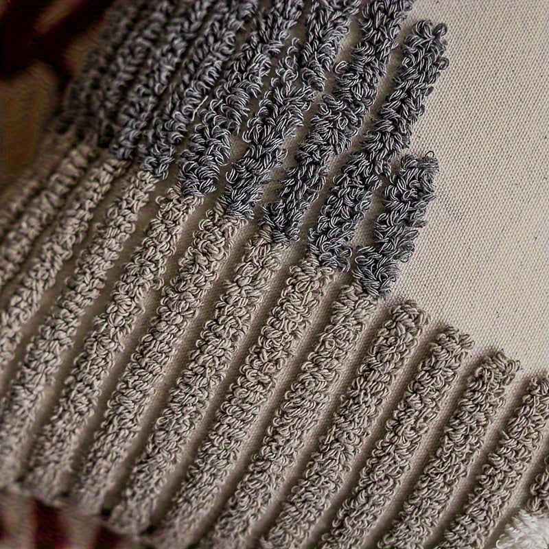 Handmade Textured Throw Pillows - Geometric Design, Soft Faux Fur, And Zipper Closure - Suitable for Sofa, Bed, Or Window Seat