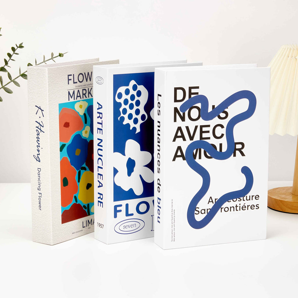 3pcs Bookshelf Decor Set, Office Decorative Fake Books, Stackable Paperback Faux Books, Photo Background Wall Props