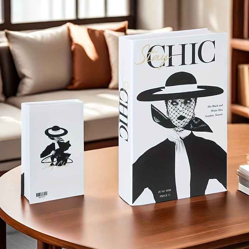 3pcs Nordic Style Book Ornament Set - Simple Simulation Book Decoration for Indoor Coffee Table Desk - Designer Magazine Soft Decor for Home and Office