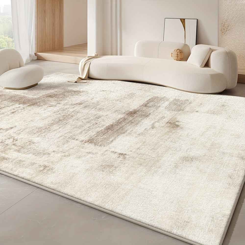 Velvet Living Room Mat, Easy to Clean, Multiple Sizes Available, Non-Slip Soft Room Mat, Vintage Style Pattern, Suitable for Living Room, Bedroom, Dining Room, Super Soft Velvet Mat, Non-slip Machine Washable, Geometric Patte