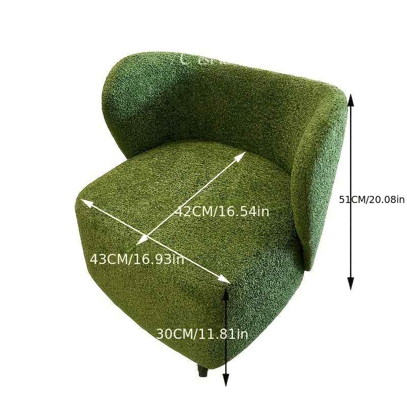 1pc Nordic-Style Single Sofa - White, Relaxing & Casual Design with Rotating Feature, Comfortable Seat for Living Room or Bedroom, Open Back, Sponge Filled, No Assembly Required, Perfect for Relaxing Moments, Cozy Home Decor,