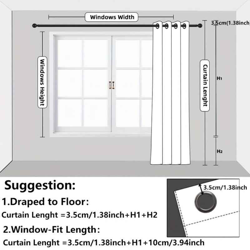 [2pcs Semi-Sheer Light Filtering Curtains] 2pcs Imitation Hemp Semi-Sheer Curtains - Light Filtering, Perfect for Living Room, Bedroom, Kitchen & Bathroom Decor