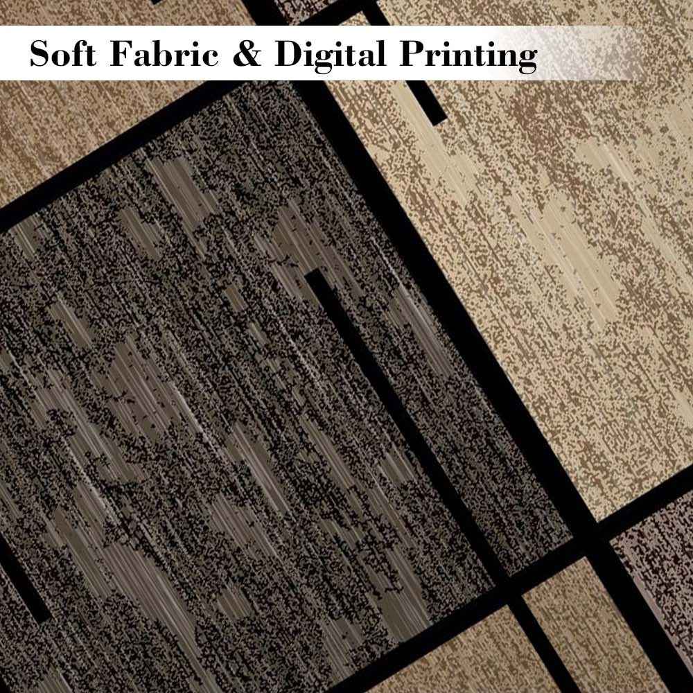 Luxurious Velvet Area - Premium Machine Washable, Fade-Resistant Polyester for Living Room, Bedroom, Office & Outdoor Decor - Rectangular, Lightweight, and Easy to Clean - 850g/sqm, & Geometric Pattern, Bedroom | Geometric Pa