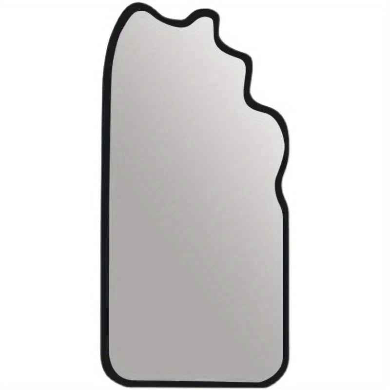 Large, Irregular Shape Decorative Mirror with Black Frame - Perfect for Bedroom, Bathroom, or Living Room - Classic Style, No Electricity Needed, Living Room Mirror | Modern Decor | Smooth Surface