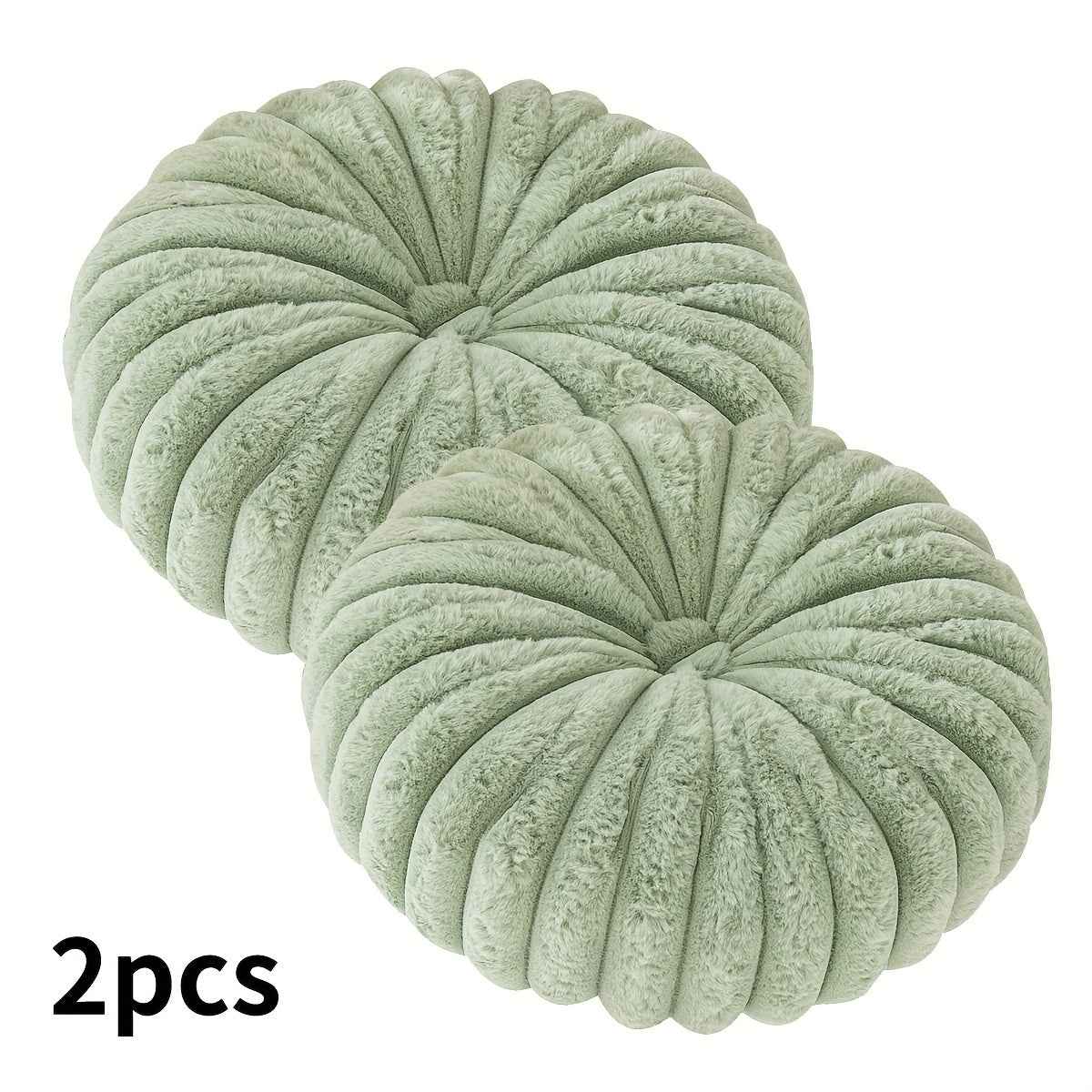 2pcs Plush & Cozy Round Throw Pillows with Filler - Washable, Modern Home Decor for Living Room, Sofa, Bedroom - Soft Polyester Cover