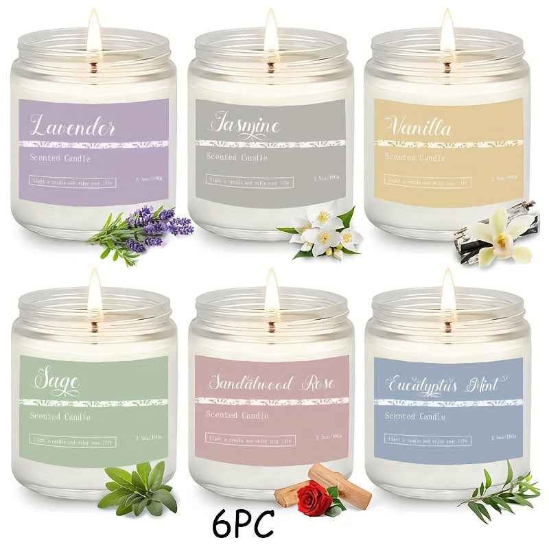 1pc/6pcs Home Fragrance Candle Gift Set, Lavender Candle, 37.8oz 300-Hour Long-Lasting Candle, Birthday, Valentine'S Day, Christmas, Anniversary Present