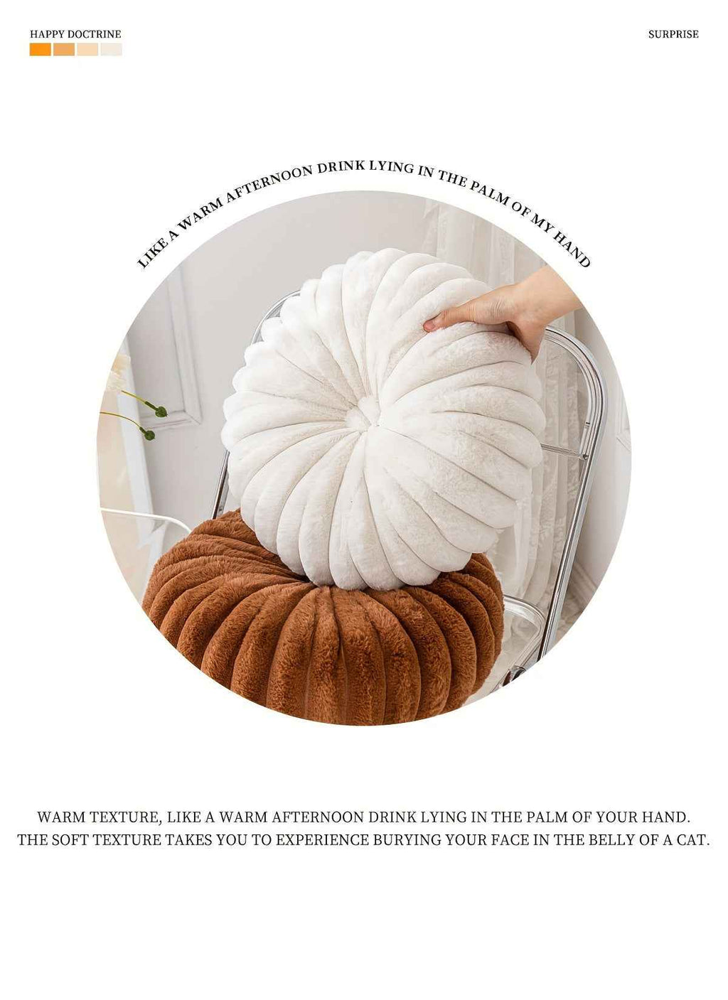 2pcs Plush & Cozy Round Throw Pillows with Filler - Washable, Modern Home Decor for Living Room, Sofa, Bedroom - Soft Polyester Cover