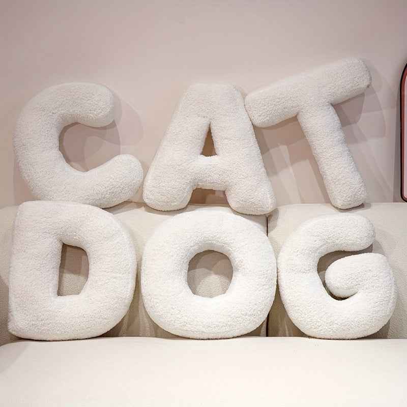 White Creative DIY Letter Throw Pillow Combine the Letters You want Freely Soft Throw Pillows Sofa Cushion Good Home Decoration Items Dress up as You Want A Creative and Wonderful Item for A Festival or Birthday Halloween And