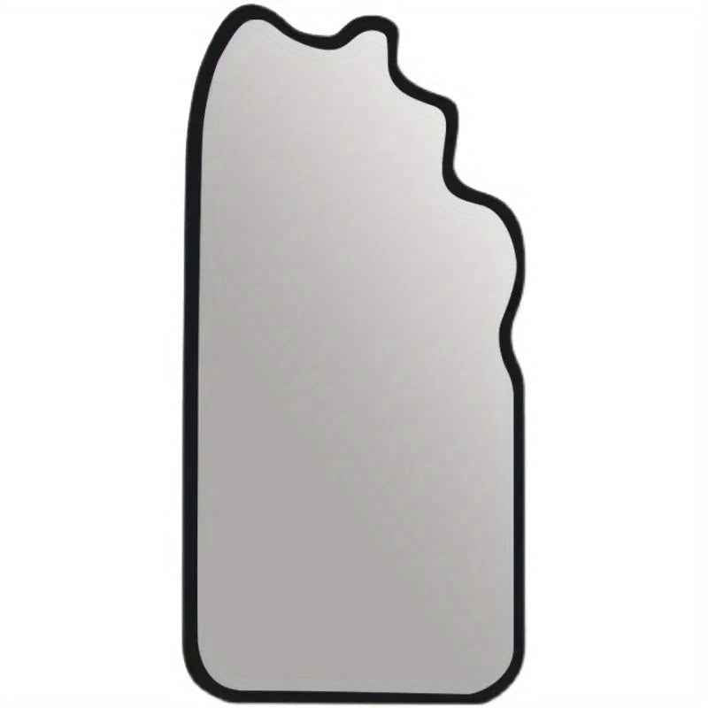 Large, Irregular Shape Decorative Mirror with Black Frame - Perfect for Bedroom, Bathroom, or Living Room - Classic Style, No Electricity Needed, Living Room Mirror | Modern Decor | Smooth Surface