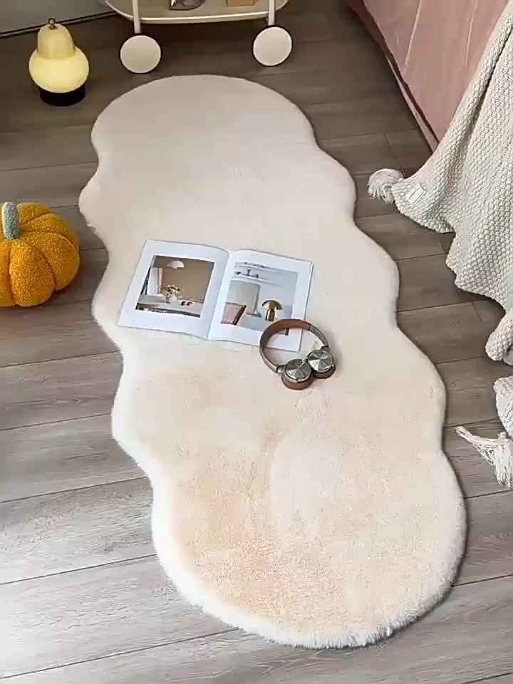 Soft Plush Area Mat - Machine Washable Non-Slip Floor Mat, Beige/ Modern Bedroom, Living Room, Office Decor - Easy-Clean Mat for Home & Commercial Spaces, Rugs for Living Room, Bedroom Rugs, Floor Mats And Rugs, Mat for Bedro