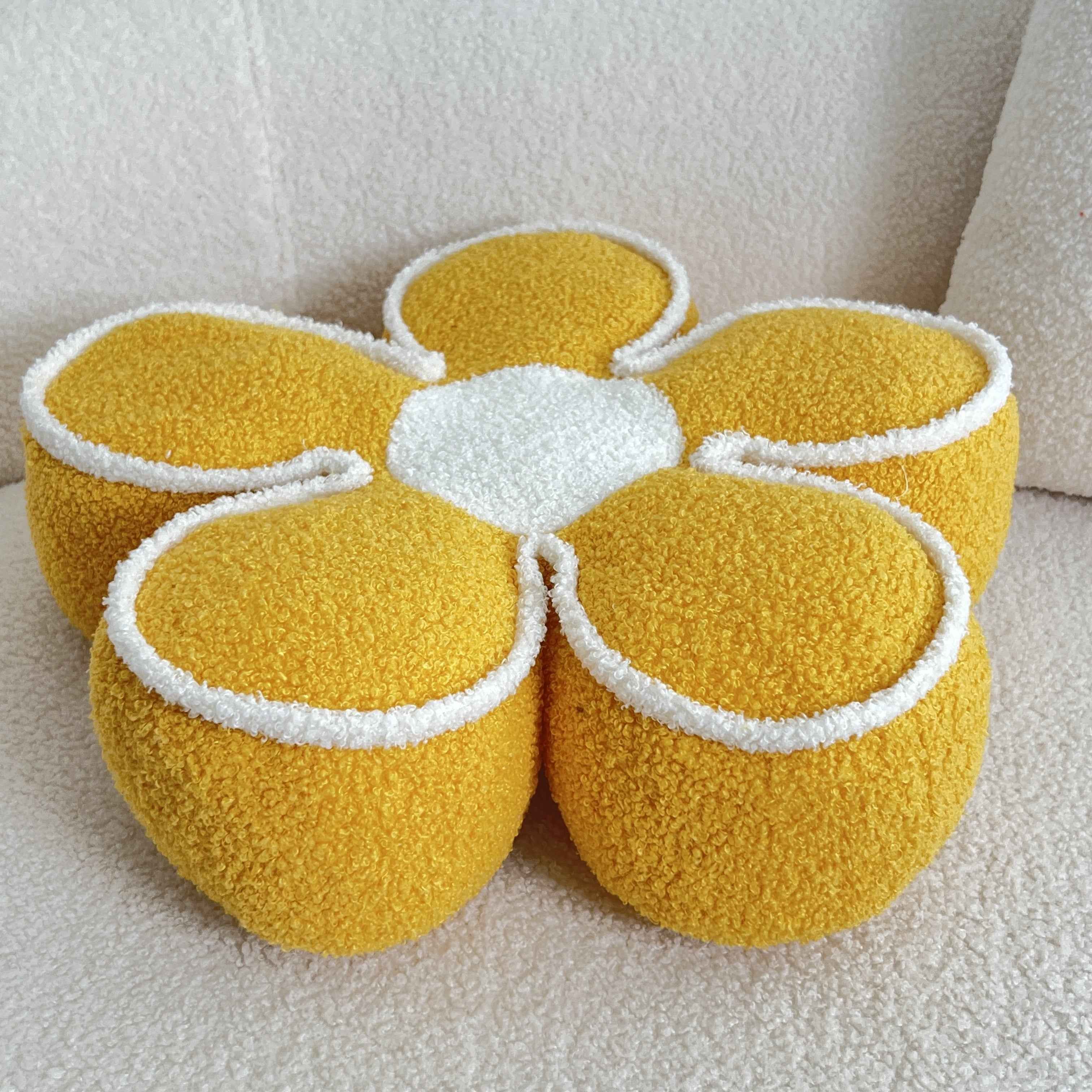 Chic Geometric Flower Throw Pillow - Soft, Washable Polyester Cushion for Bed & Sofa Decor