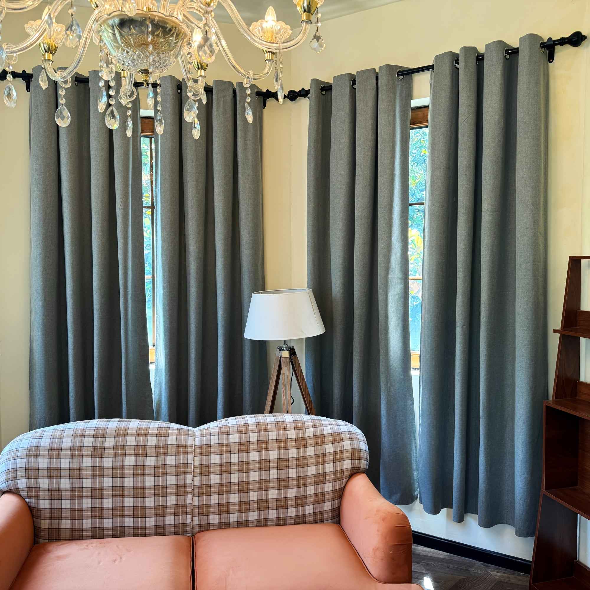 4pcs 100% Blackout Curtain Set with Grommet Top, Sun Protection, Privacy, Insulation, and Noise Reduction – Suitable for Bedrooms, Living Rooms, Dining Areas, and Various Home Decorations