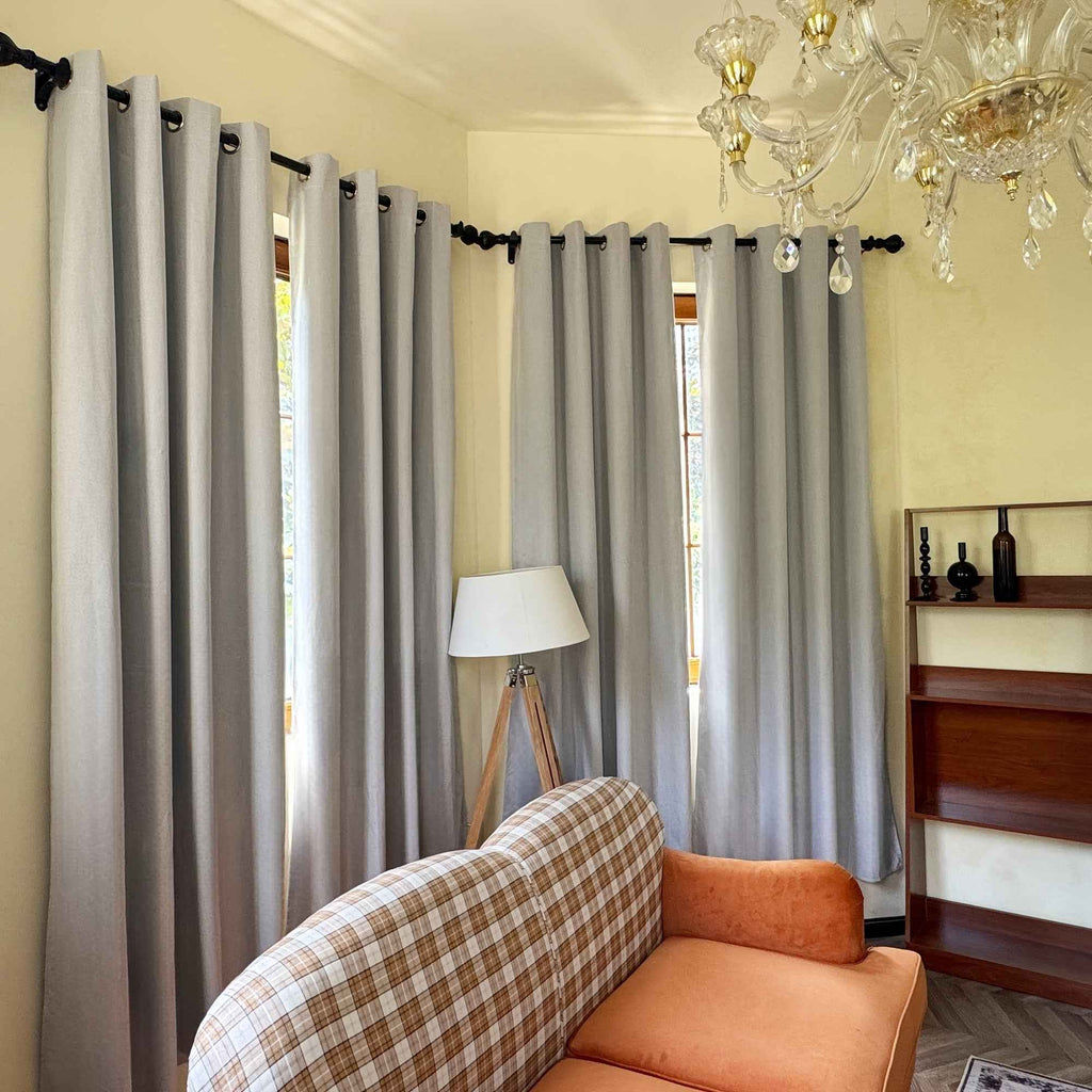 4pcs 100% Blackout Curtain Set with Grommet Top, Sun Protection, Privacy, Insulation, and Noise Reduction – Suitable for Bedrooms, Living Rooms, Dining Areas, and Various Home Decorations