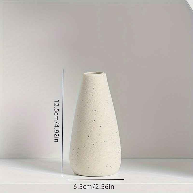 1pc Simple Ceramic Vase - Perfect For Farmhouse Decoration, Living Room, Shelves, Tables, Bookshelves, Fireplace Mantels, And Entrances