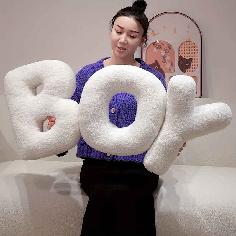 White Creative DIY Letter Throw Pillow Combine the Letters You want Freely Soft Throw Pillows Sofa Cushion Good Home Decoration Items Dress up as You Want A Creative and Wonderful Item for A Festival or Birthday Halloween And