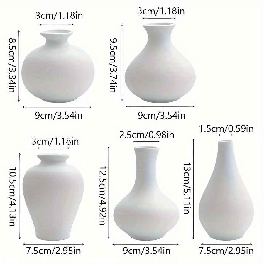 Ceramic Bohemian Vase Set, Modern Minimalist Home Flower Arrangement Bottles, Artistic Base-Shaped Decor for Office, Bedroom, Living Room Tabletop, Ideal for Friends, Birthday, Wedding, Housewarming, Christmas Gift