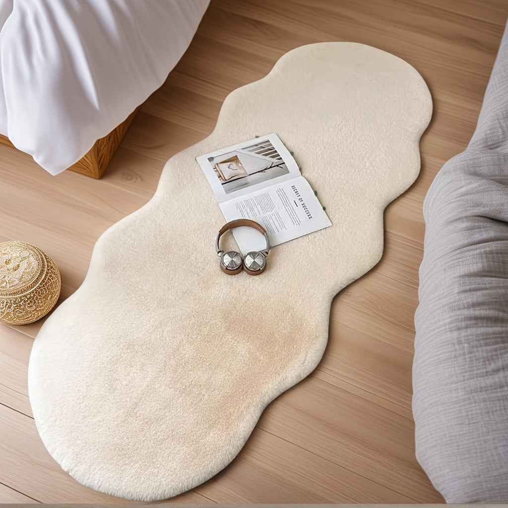 Soft Plush Area Mat - Machine Washable Non-Slip Floor Mat, Beige/ Modern Bedroom, Living Room, Office Decor - Easy-Clean Mat for Home & Commercial Spaces, Rugs for Living Room, Bedroom Rugs, Floor Mats And Rugs, Mat for Bedro