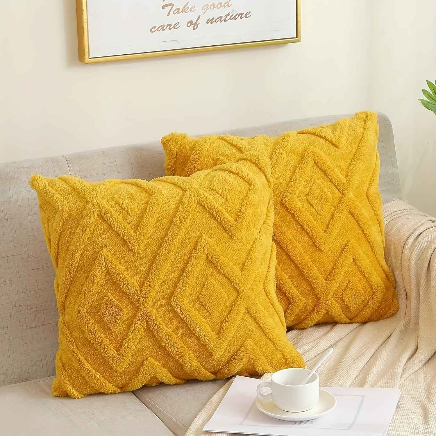 2pcs Boho Abstract Throw Pillow Covers, Soft Plush Polyester Fabric, Geometric Pattern, Zipper Closure, Hand Wash Only, 30.48x50.8cm, 45.72x45.72cm, 50.8x50.8cm - Farmhouse Style Decorative Cushion Cases for Couch, Sofa, Bedr