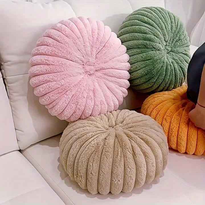 2pcs Plush & Cozy Round Throw Pillows with Filler - Washable, Modern Home Decor for Living Room, Sofa, Bedroom - Soft Polyester Cover