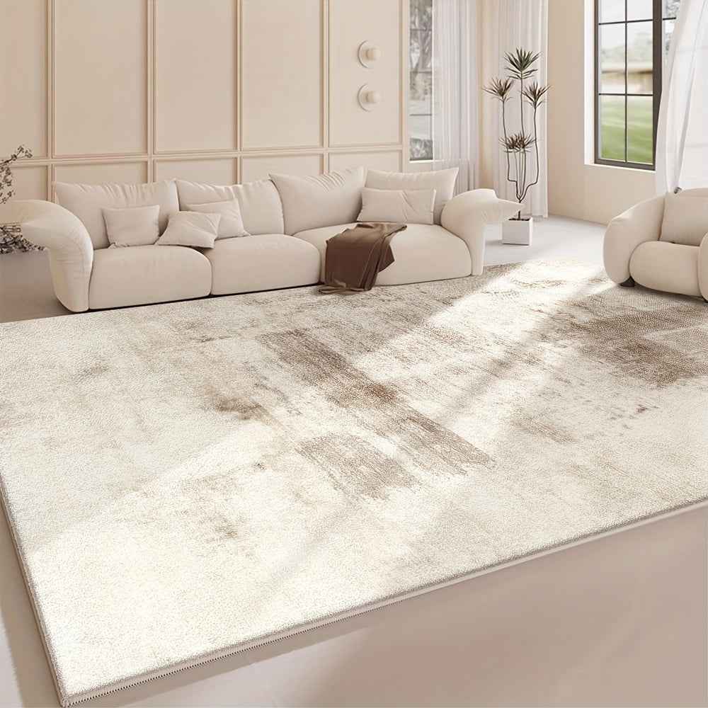 Velvet Living Room Mat, Easy to Clean, Multiple Sizes Available, Non-Slip Soft Room Mat, Vintage Style Pattern, Suitable for Living Room, Bedroom, Dining Room, Super Soft Velvet Mat, Non-slip Machine Washable, Geometric Patte