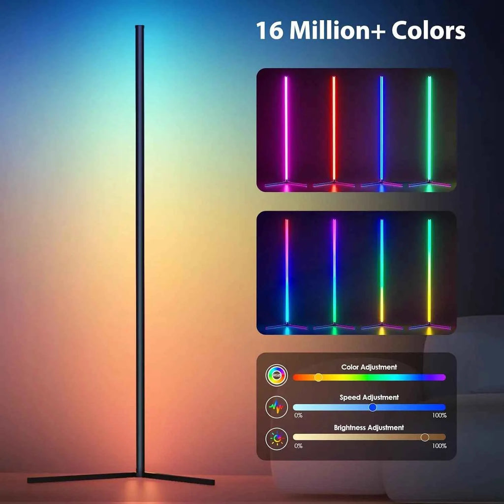 RGB Dream Color Floor Lamp with Music Sync Modern 16 Million Color Changing Standing Mood Light For Bedroom Living Room