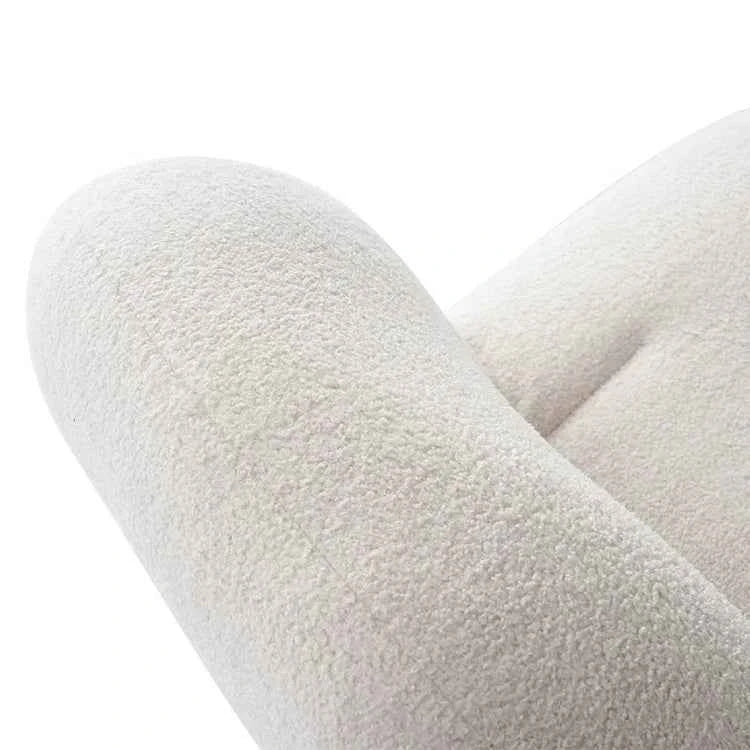 Hot Selling Modern Leisure Velvet Sofa Chair Curved Back Living Room Lounge Chair Single Wool Chair