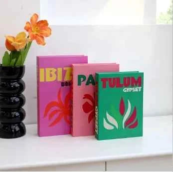 New 3Pcs/Set Multiple Size Fake Books Ornament Decorative Fake Book For Home Bookshelf Decor Living Room Coffee Table Books