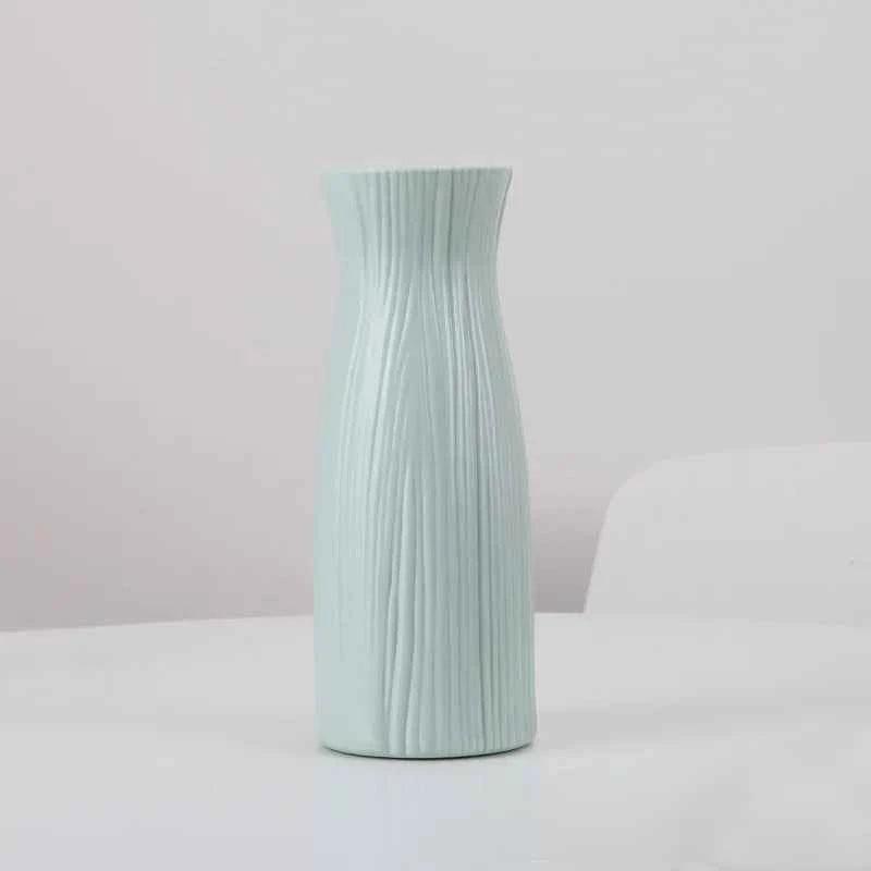 1pc Modern Flower Vase White Pink Blue Plastic Basket Nordic Home Living Room Decoration Ornament Flower Arrangement