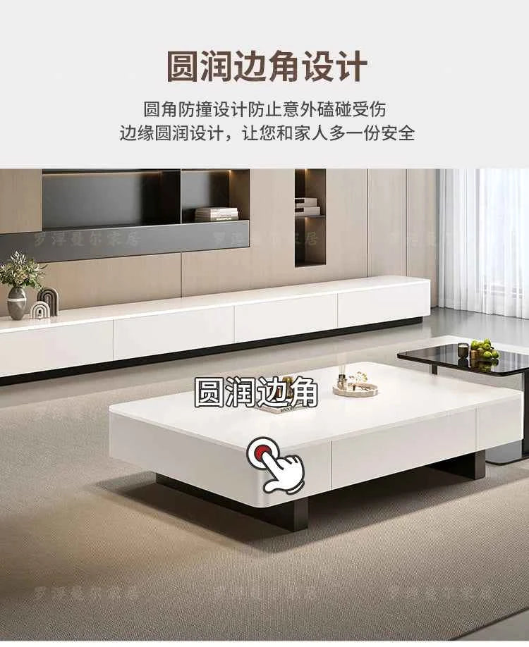 Unique Creative Coffee Table Living Room Service Writing Aesthetic Decoration Side Table Modern Couchtisch Ornaments Home Decor