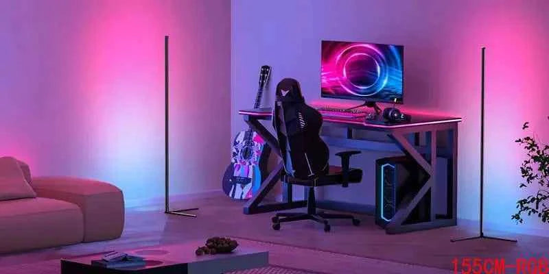 RGB Dream Color Floor Lamp with Music Sync Modern 16 Million Color Changing Standing Mood Light For Bedroom Living Room