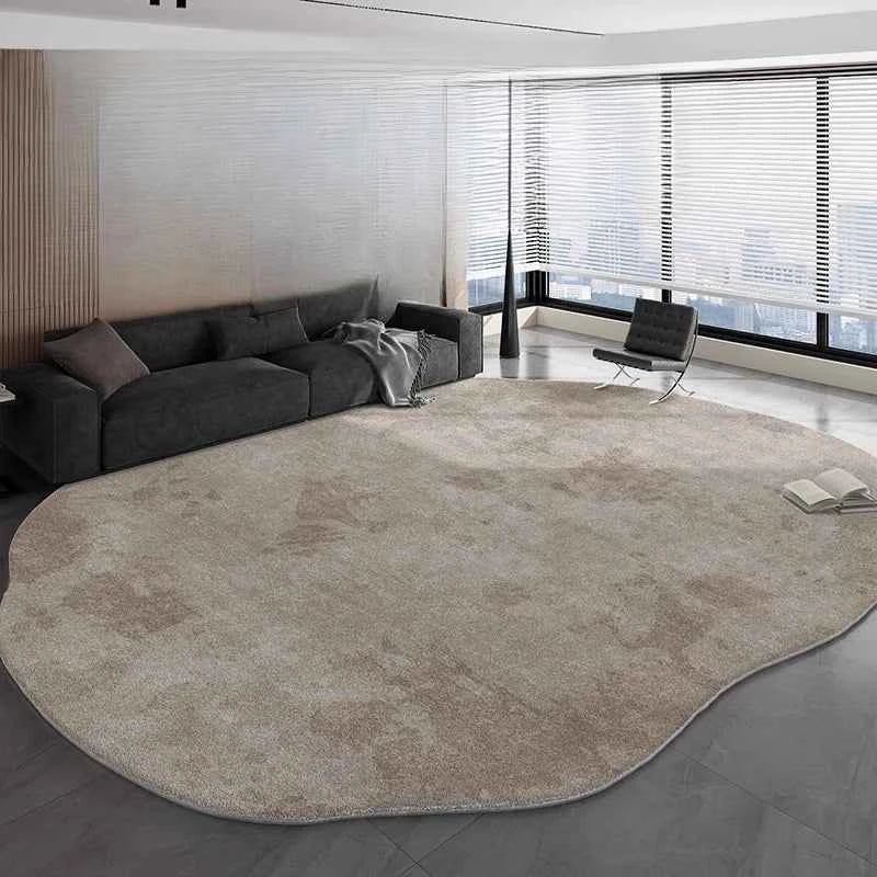 Irregular Shapes Carpets for Living Room Fluffy Soft Lounge Floor Mat HomeThick Plush Rug Large Area Bedroom Decor Grey Carpet