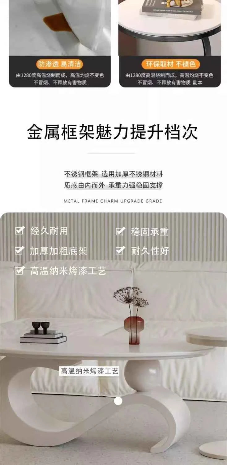 Mid Century Retro Coffee Table Beauty Luxury Oval Nordic Coffee Table Aesthetic Classic Table Basse De Salon Home Furniture