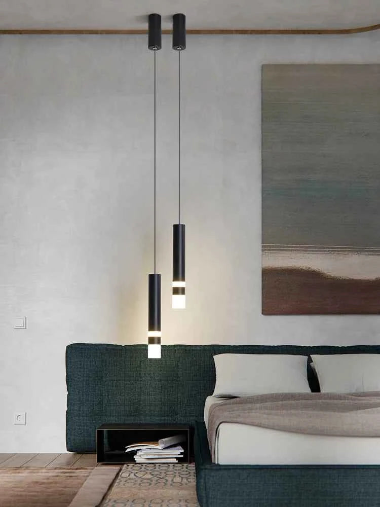 Modern LED Long Pendent Lamp Hanging Bedroom Bedhead pendant Light Suitable For Restaurant Bar Counter Decoration Chandelier