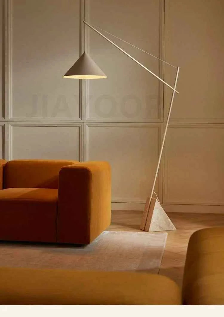 Light French Floor Lamp Nordic Modern Living Room Lamp Bedroom Marble Standing Lamp Fishing Lamp Home Decoration Lamp LED Light