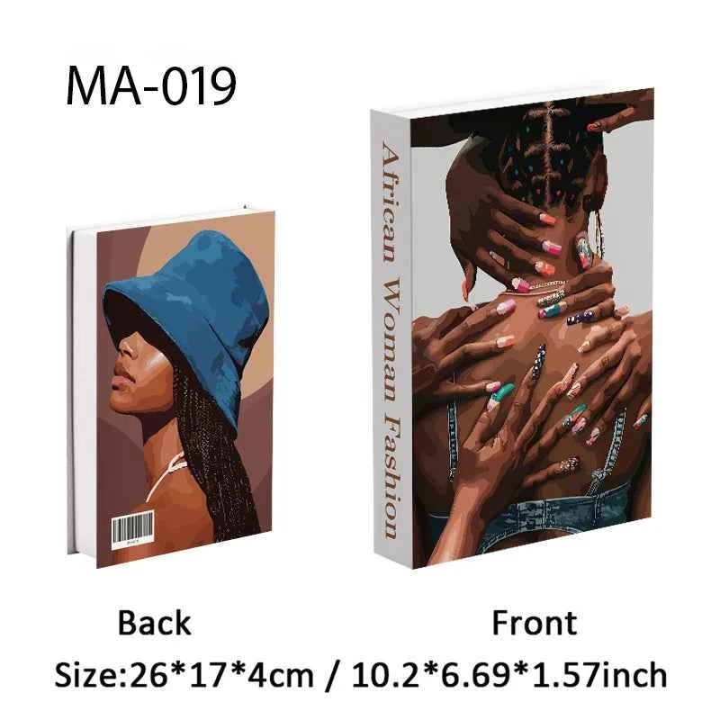 Luxury Openable Fake Books Box Decoration Fashion Black Women Magazine Coffee Table Book Villa Hotel Home Decor Shooting Props