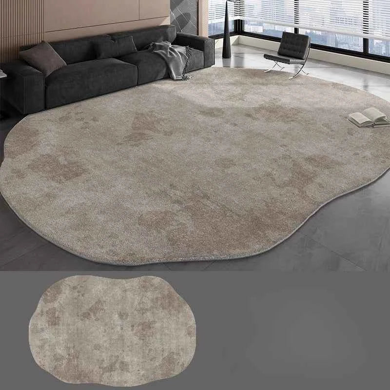 Irregular Shapes Carpets for Living Room Fluffy Soft Lounge Floor Mat HomeThick Plush Rug Large Area Bedroom Decor Grey Carpet