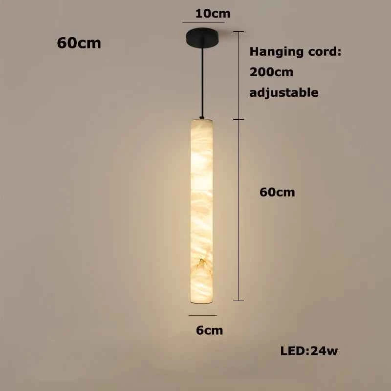 Suspension Luminaire Lampen Dinning Room Pendant Light 2025 Trendy Natural Marble Hanging Lamps LED Alabaster Chandelier