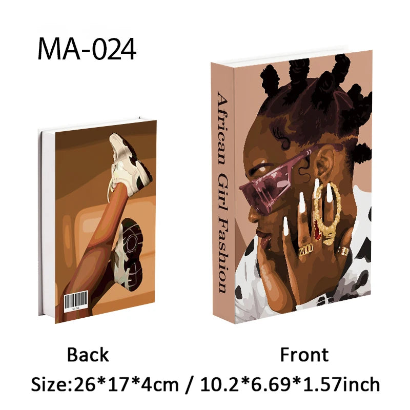 Luxury Openable Fake Books Box Decoration Fashion Black Women Magazine Coffee Table Book Villa Hotel Home Decor Shooting Props - The Homemakers Hub