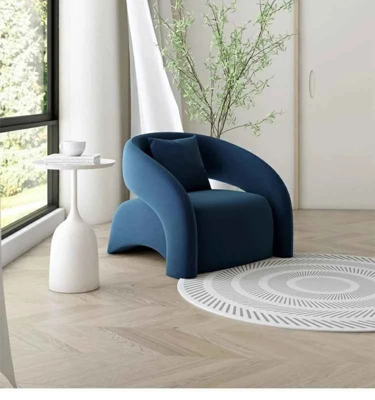 Minimalist Sofa Chair for Leisure - Curved Balcony Chair for Lazy Living Room