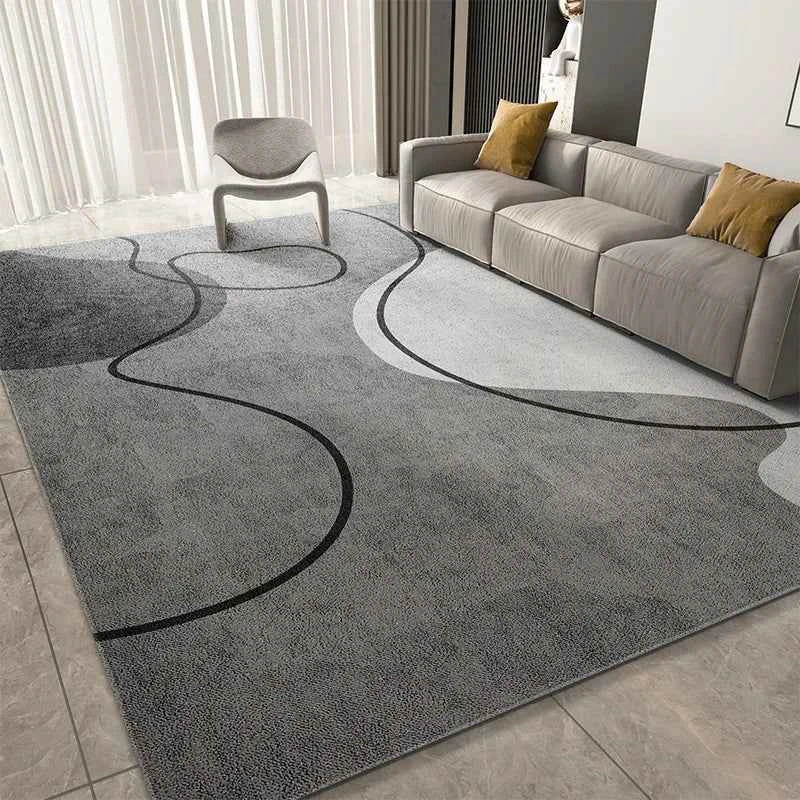VIKAMA Luxury-Style Geometric Area Rug for Modern Bedroom Sofa Coffee Table Mat Large Area Living Room Carpet Home Decoration