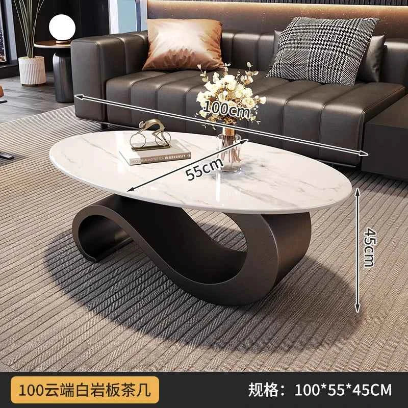 Mid Century Retro Coffee Table Beauty Luxury Oval Nordic Coffee Table Aesthetic Classic Table Basse De Salon Home Furniture