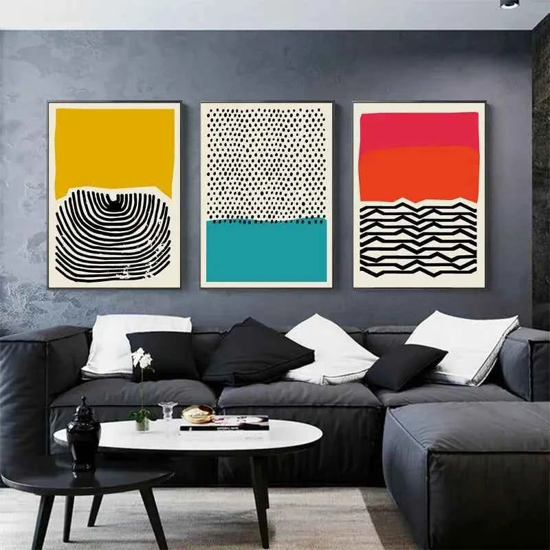 Wall Art Canvas Painting Home Decoration Modern Multicolored Abstract Geomotric Picture Prints Nordic Posters Modern Living Room